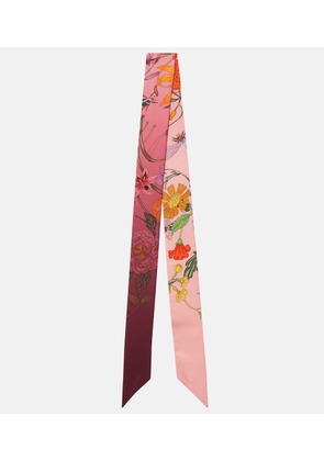 Gucci Floral silk twill scarf