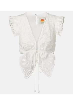Farm Rio Broderie anglaise cotton top