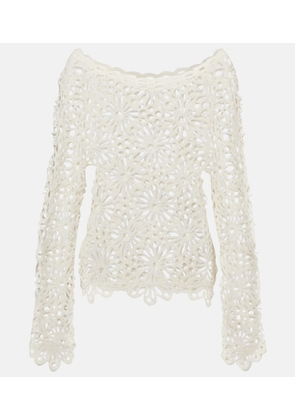 Norma Kamali Raglan floral lace top