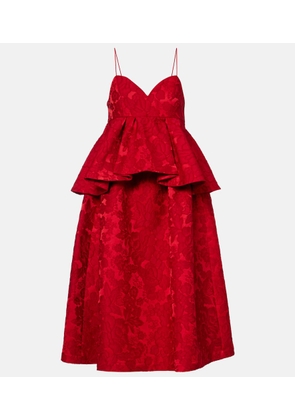 La DoubleJ Satine matelasse jacquard midi dress