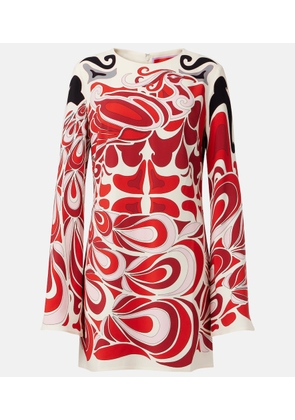 La DoubleJ Mini Supremes printed satin minidress