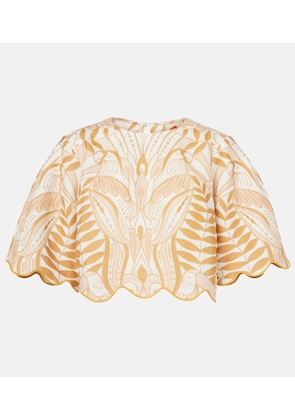 Farm Rio Printed linen top