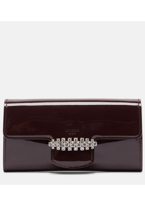 Jimmy Choo Bing patent leather wallet on chain
