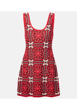 La DoubleJ Sole Star cotton-blend jacquard minidress
