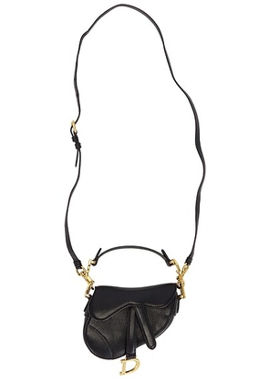dior Dior Micro Saddle Bag in Black - Black. Size all.
