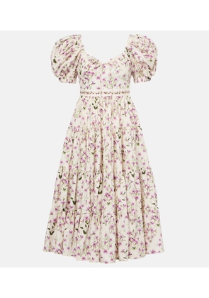 Agua by Agua Bendita Palmera tiered cotton maxi dress