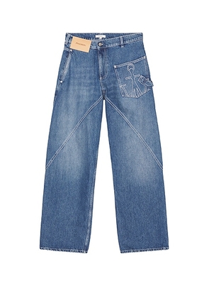 JW Anderson Twisted Workwear Jeans in Light Blue - Blue. Size 36 (also in ).