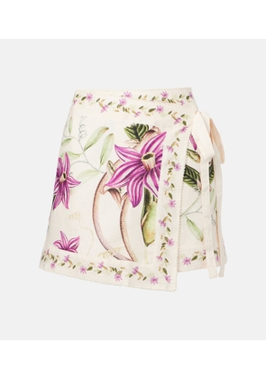 Agua by Agua Bendita Luna printed linen beach cover-up