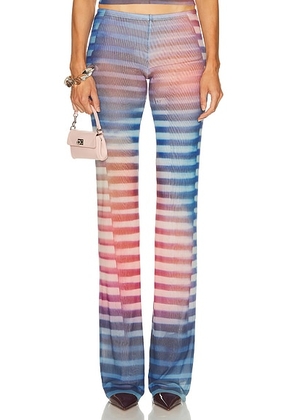 Jean Paul Gaultier Air Trouser in Light Blue  Blue  & Peach - Blue,Peach. Size M (also in S).
