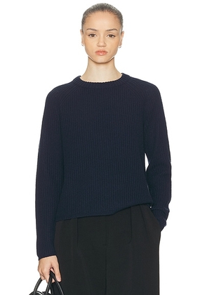 Jenni Kayne Cashmere Fisherman Sweater in Navy - Navy. Size L (also in XS, S, XL).