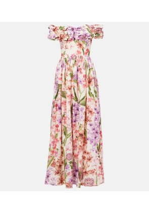 Agua by Agua Bendita Espliego floral linen maxi dress