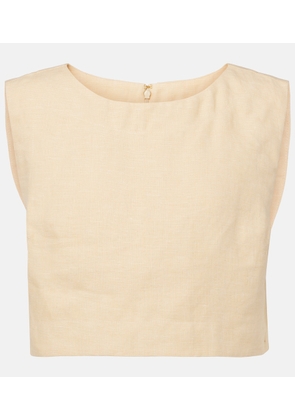 Posse Martina linen crop top