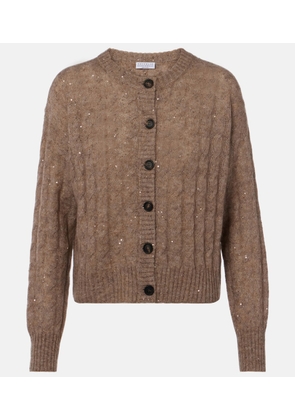 Brunello Cucinelli Cable-knit sequined cardigan