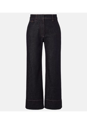 Brunello Cucinelli High-rise wide-leg jeans