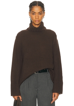 Jenni Kayne Cashmere Jet Turtleneck in Chocolate - Chocolate. Size L (also in S, M).