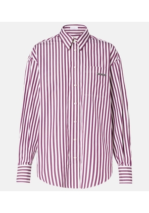 Brunello Cucinelli Striped cotton poplin shirt