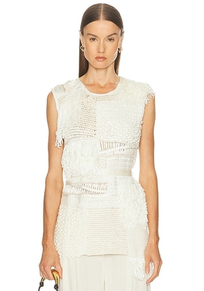 HEIRLOME Laia Top in Cream - Cream. Size L (also in M, XS).