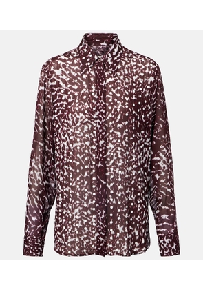 Dries Van Noten Semi-sheer zebra-print shirt