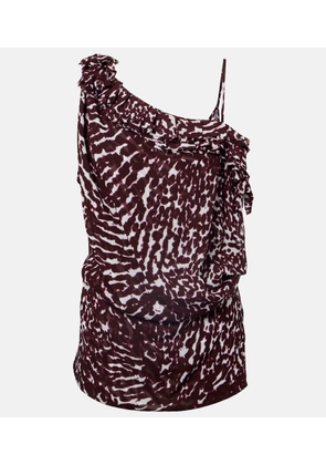 Dries Van Noten Printed ruffled top