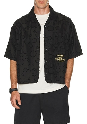 Honor The Gift Polka Dot Camp Shirt in Black - Black. Size L (also in M, XL/1X, XXL/2X).