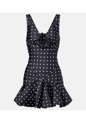 Rodarte Polka-dot silk twill minidress