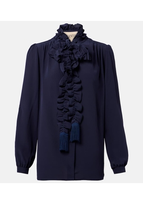 Valentino Ruffled silk crepe de chine blouse