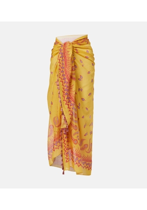 Valentino Printed cotton beach cover-up