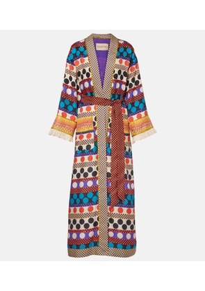 Valentino Polka-dot silk beach cover-up