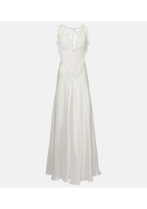 Rodarte Bridal embellished silk satin gown