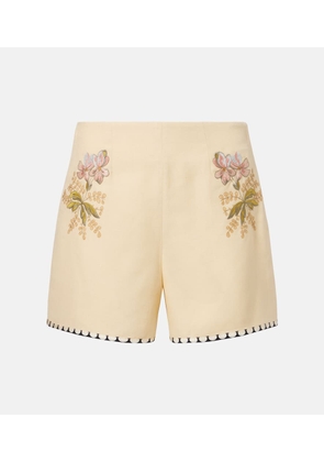 Valentino Escape floral embroidered shorts
