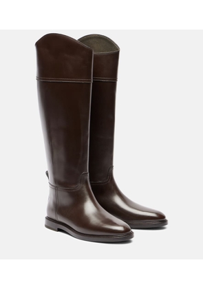 Brunello Cucinelli Monili leather knee-high boots