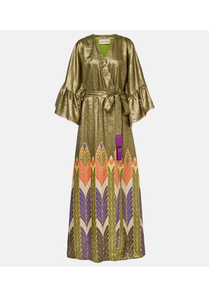Valentino Printed silk-blend gown