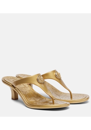 Versace Alia 55 metallic thong sandals