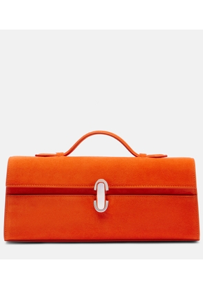 Savette Slim Symmetry suede tote bag