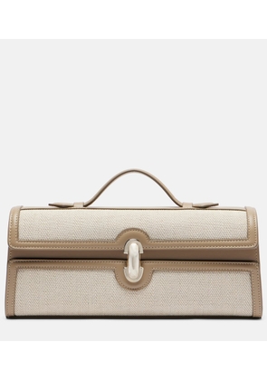 Savette Slim Symmetry leather-trimmed tote bag