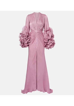 Costarellos Ruffled gathered gown