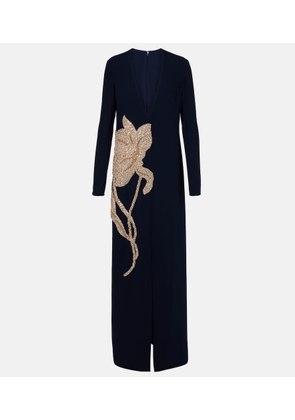 Costarellos Jennis embellished crepe maxi dress