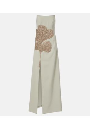 Costarellos Faranna embellished crepe gown
