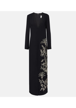 Costarellos Vita beaded crepe gown