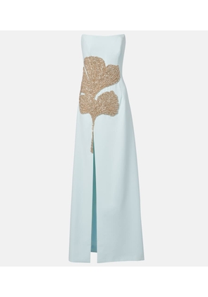 Costarellos Faranna embellished crepe corset gown
