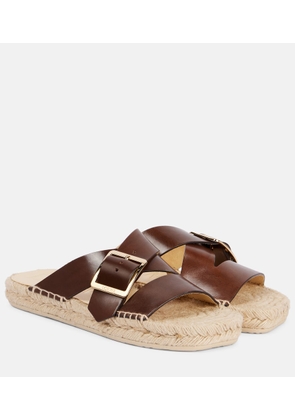 Loewe Paula's Ibiza Petal leather espadrilles