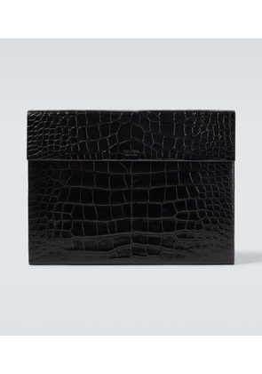 Tom Ford Croc-effect leather briefcase