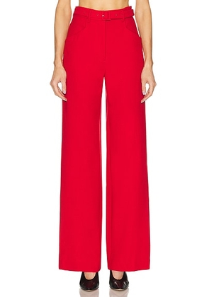 Gabriela Hearst Norman Pant in Scarlet Red - Red. Size 36 (also in 38, 40).