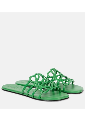 Loewe Anagram leather slides