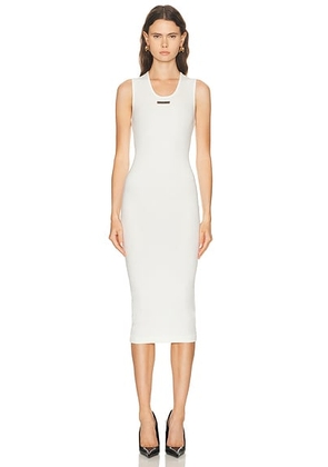 Fear of God ESSENTIALS Rib Tank Dress in Cloud White - White. Size L (also in XS, S, M).