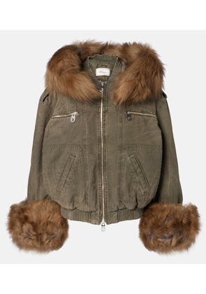 Blumarine Cotton canvas bomber jacket