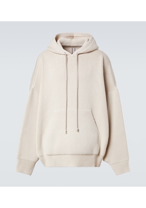 Rick Owens Hun ribbed-knit virgin wool hoodie