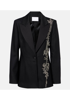 Costarellos Lesia embellished wool-blend blazer