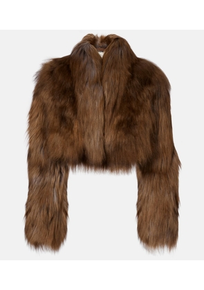 Blumarine Cropped shearling jacket