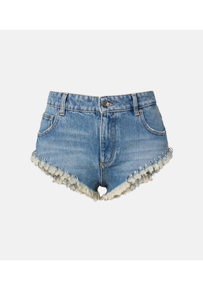 Blumarine Embellished denim shorts